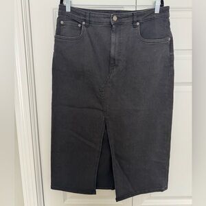 Steve Madden Charcoal Denim Midi-Skirt BRAND NEW